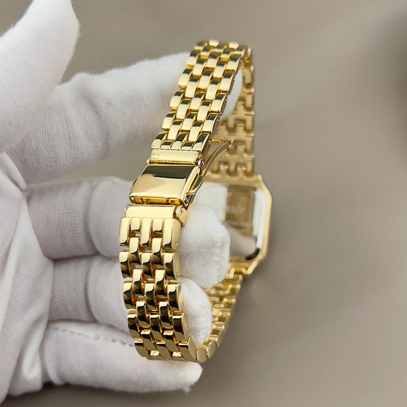 Noil | Dames horloge met vierkante wijzerplaat en kwartsuurwerk