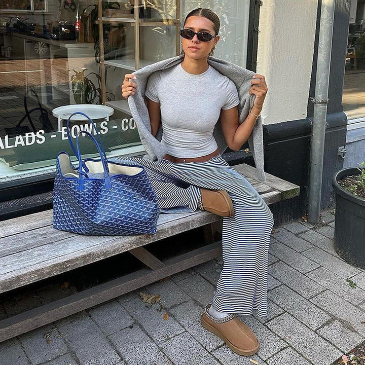 Jenna | Dames loungebroek met lage taille wijde pijpen