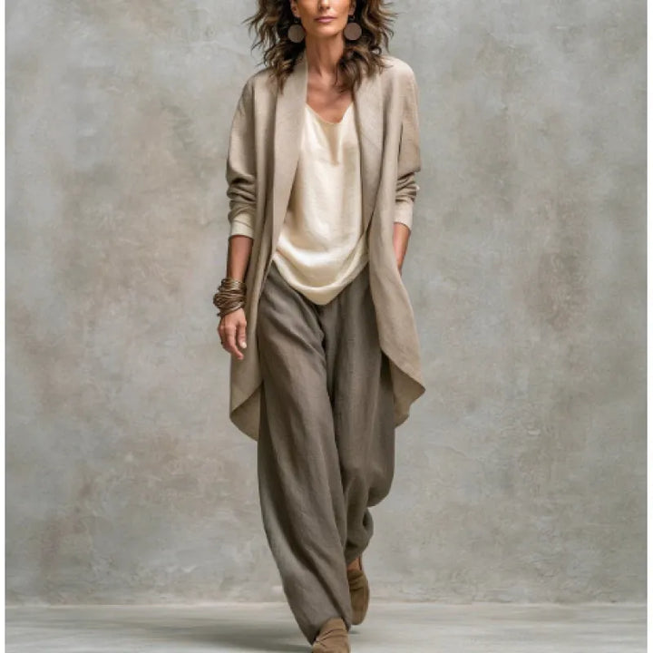 Julia | Dames Driedelige Set met Top en Broek