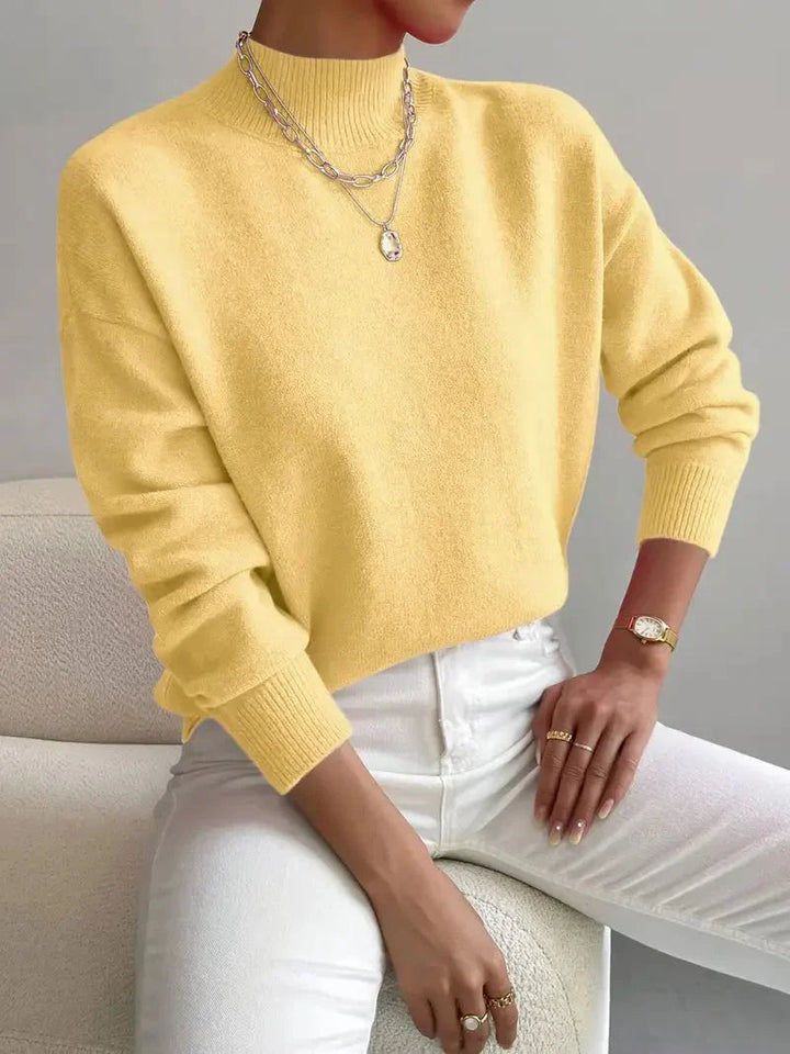 Dames Mock Neck Zachte Breiselsweater