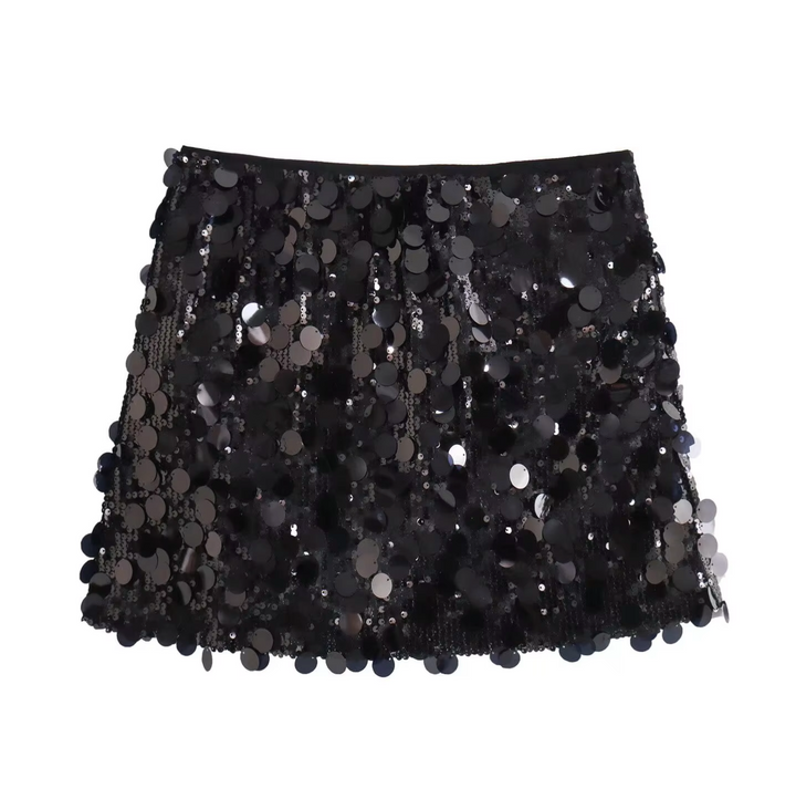 Anastasia | Dames mini rok met pailletten en taille