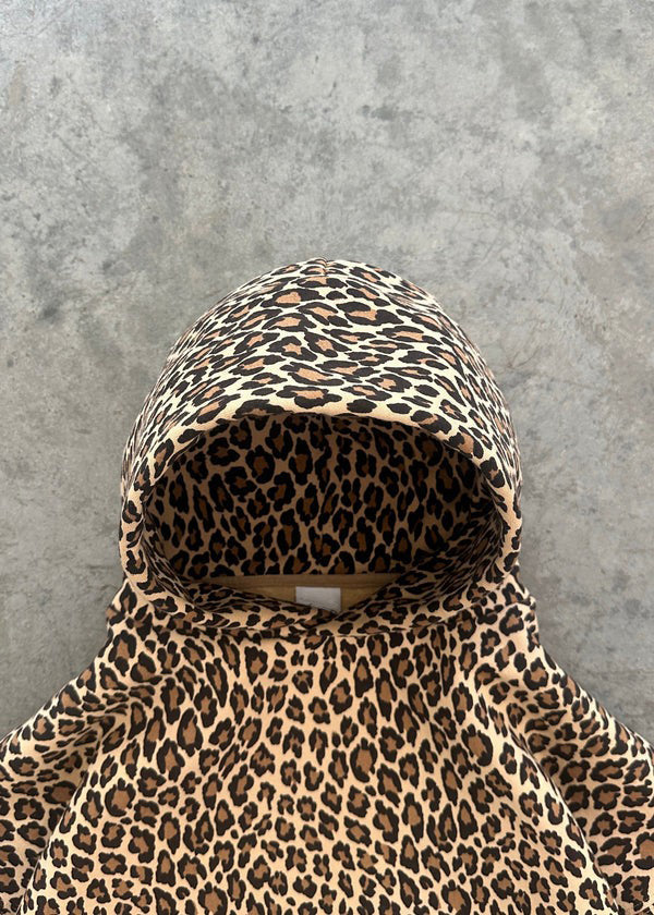 Thalia | Dames hoodie met capuchon dierenprint mouwen