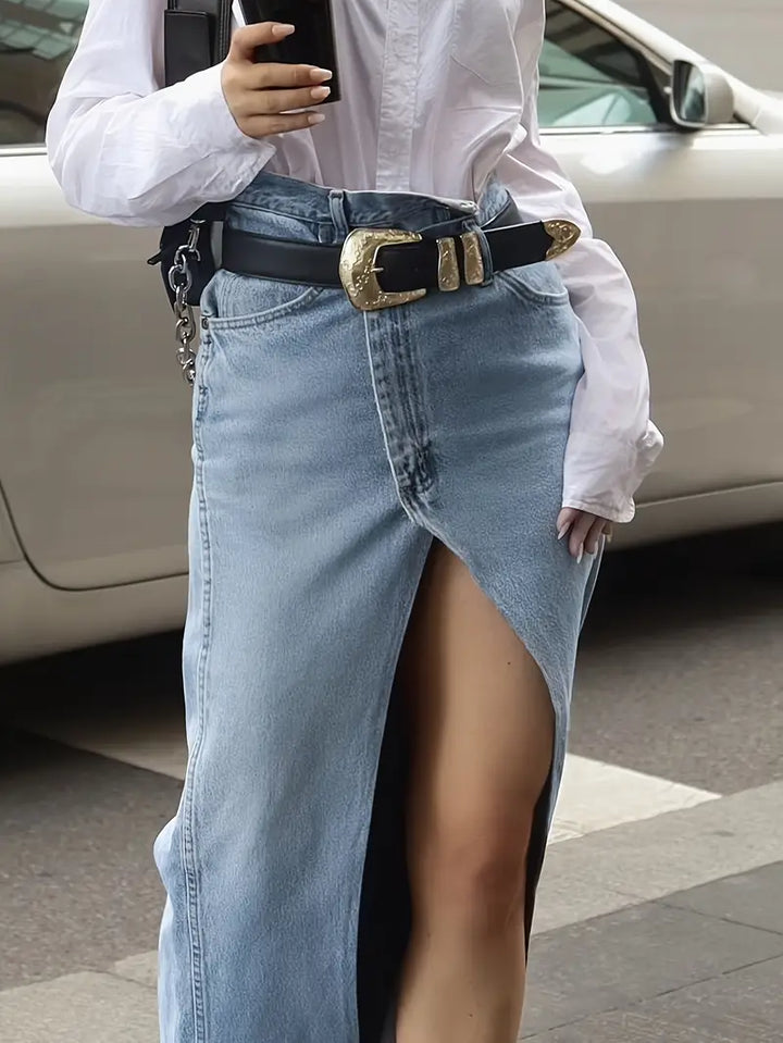 Yara | Dames rok met hoge taille split