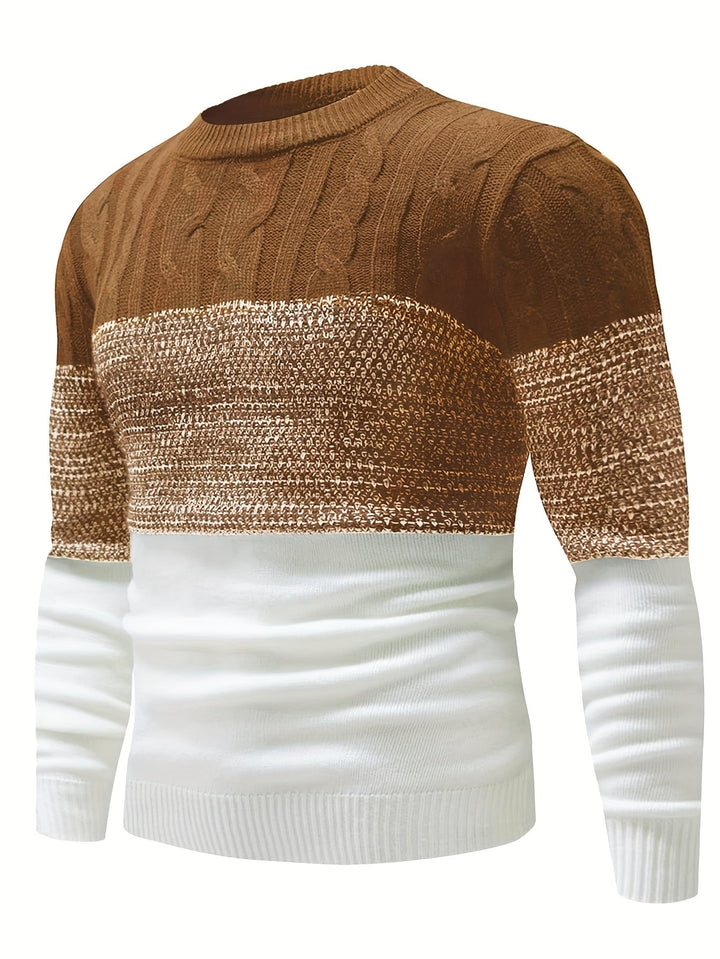 Graham | Kleurblok Crew Neck Trui