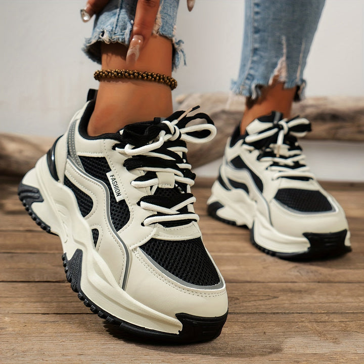 Keyla | Dames sneakers met sportief kleurblok