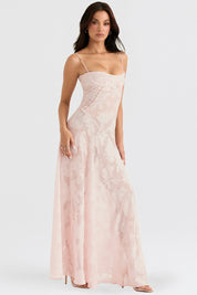 Charline | Geborduurde Elegante Maxi Jurk