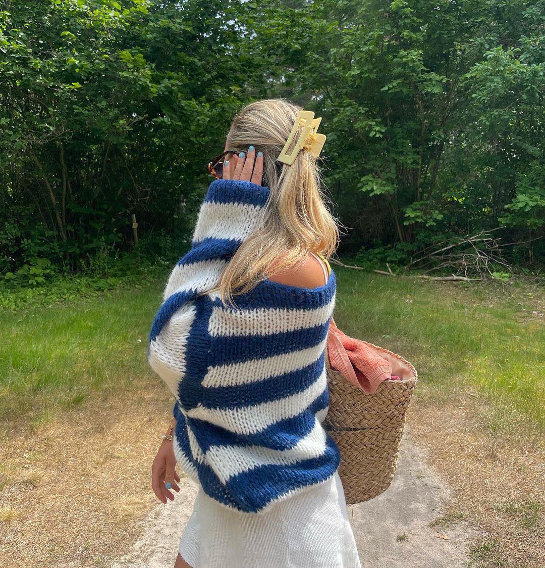 Gia | Dames oversized vest met open voorzijde structuur
