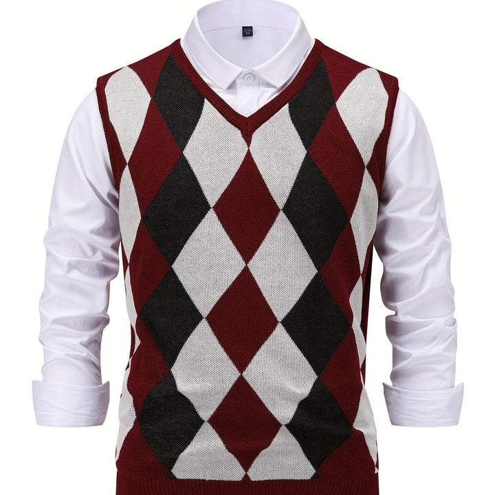 Chandler | Klassieke Argyle Sweater Vest