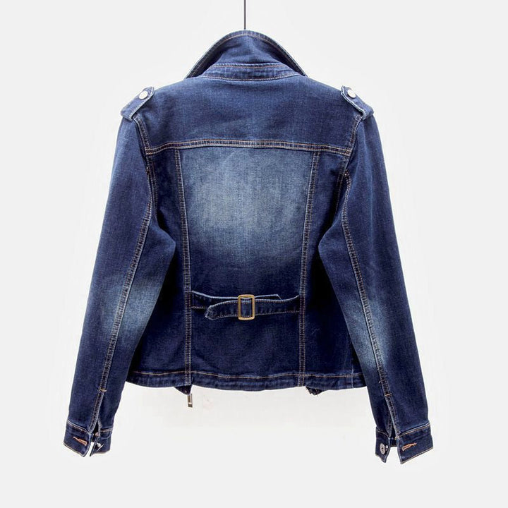 Millie | Dames denim jas met knopen en borstzakken