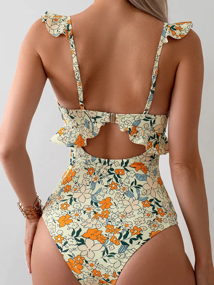 Flore | Stijlvolle Dames Badpak met Bloemenprint