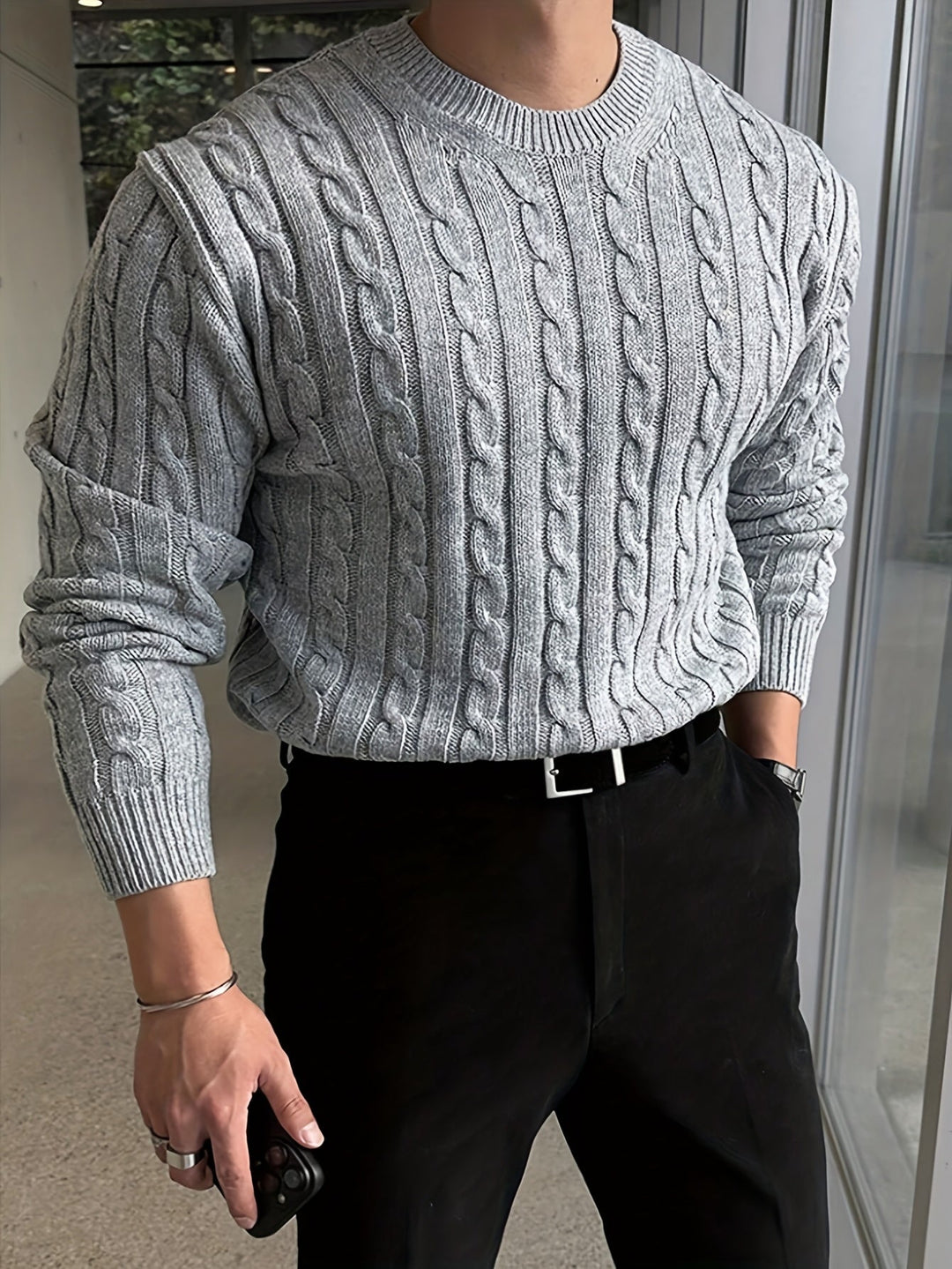 Preston | Gedraaide Kabel Pullover Trui