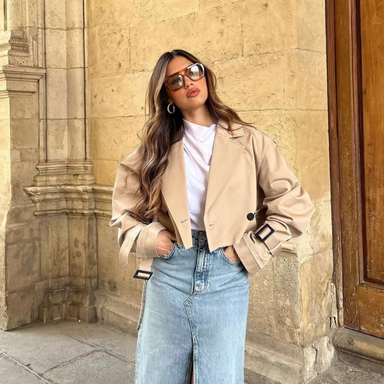 Tess | Korte Trenchcoat