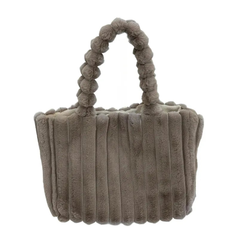 Mariana | Dameshandtas met ribstructuur en dubbele handvatten
