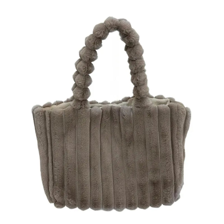 Mariana | Dameshandtas met ribstructuur en dubbele handvatten