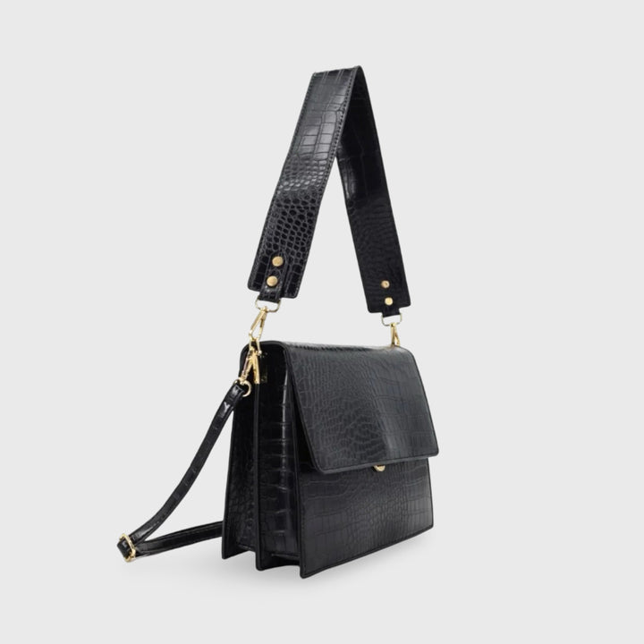 Jade | Dames crossbody tas met crocostructuur verstelbare band