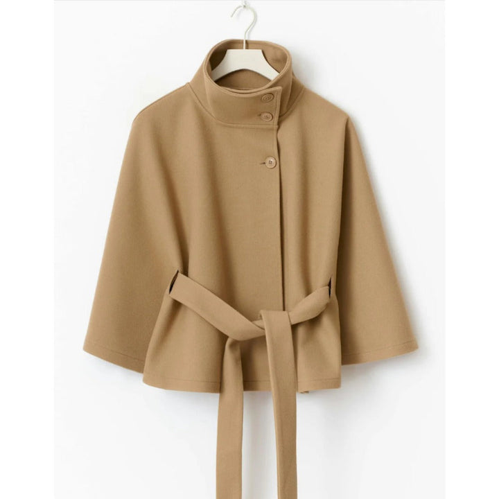 Dames Hoge Kraag Cape Winterjas