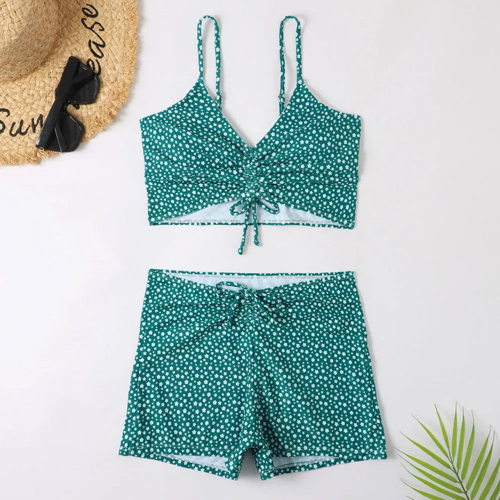 Kira | Dames bikini met hoge taille en print
