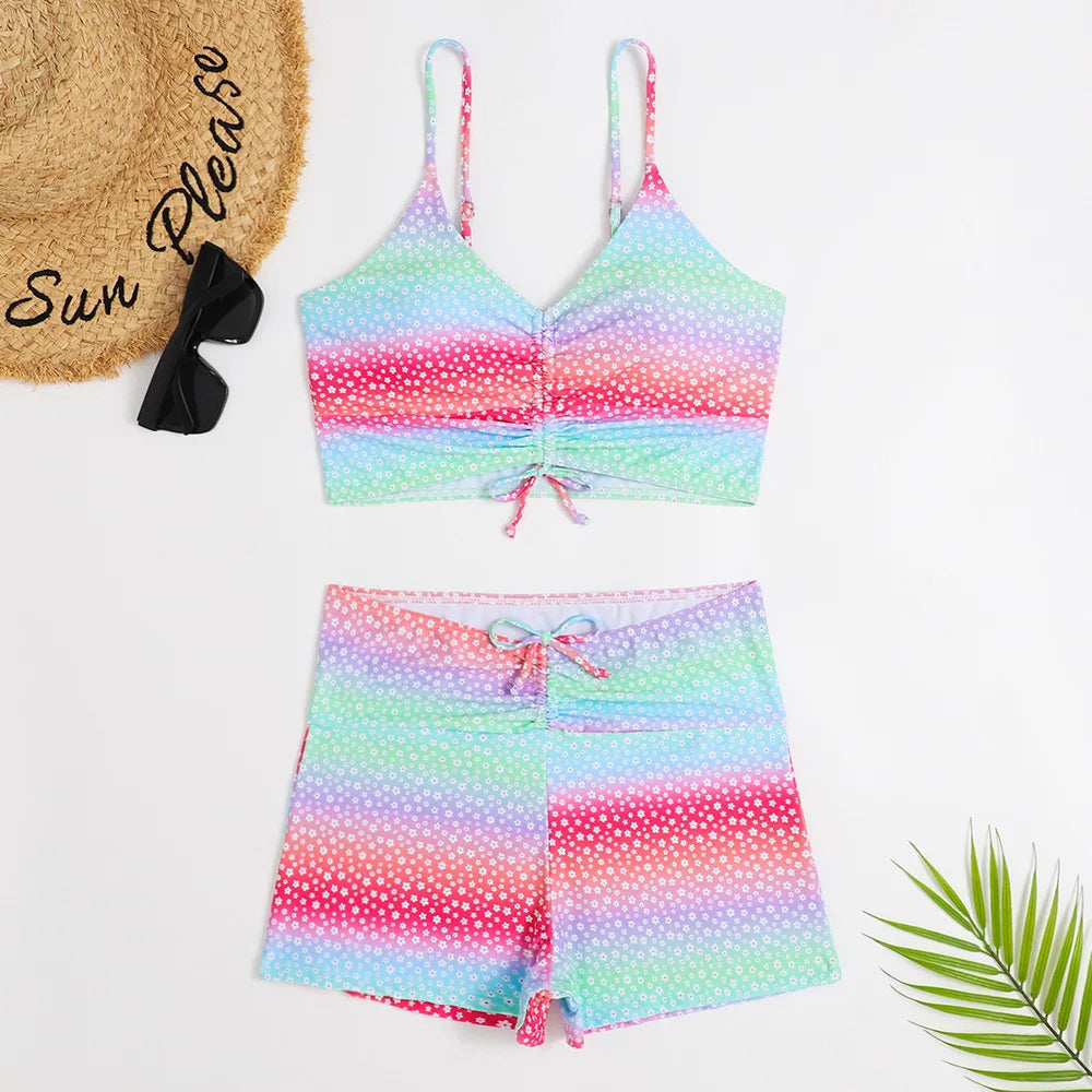 Kira | Dames bikini met hoge taille en print