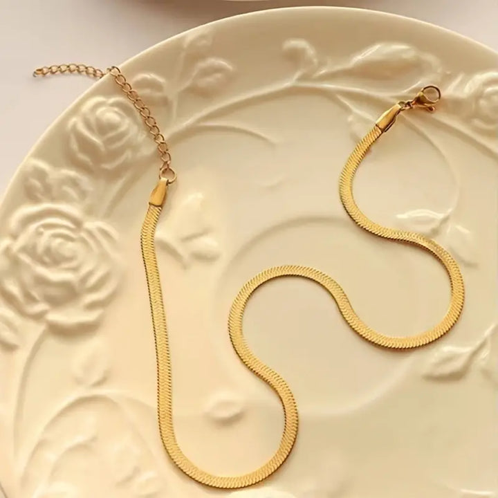 Evelynn | Dames ketting met gladde afwerking dunne schakel