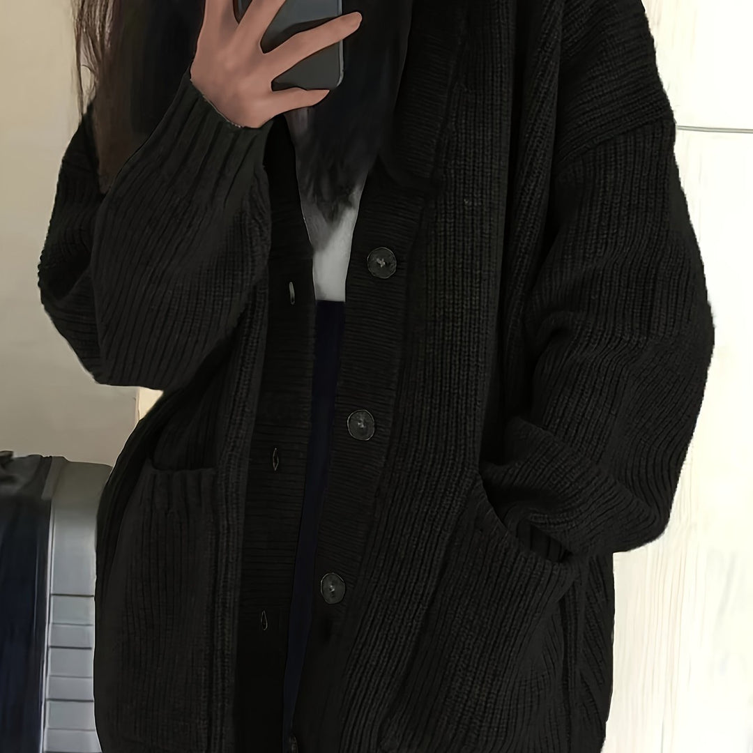 Maisie | Ontspannen Knopen-Voorkant Cardigan