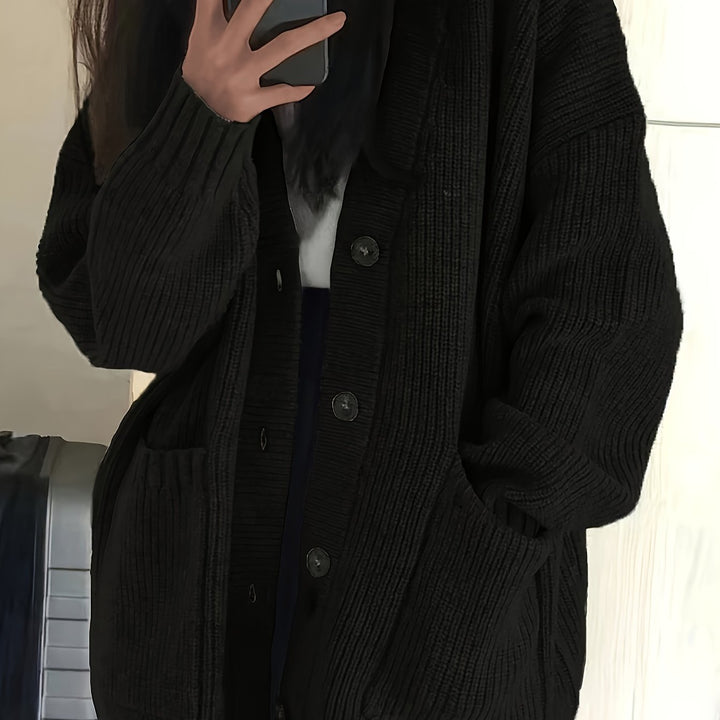 Maisie | Ontspannen Knopen-Voorkant Cardigan