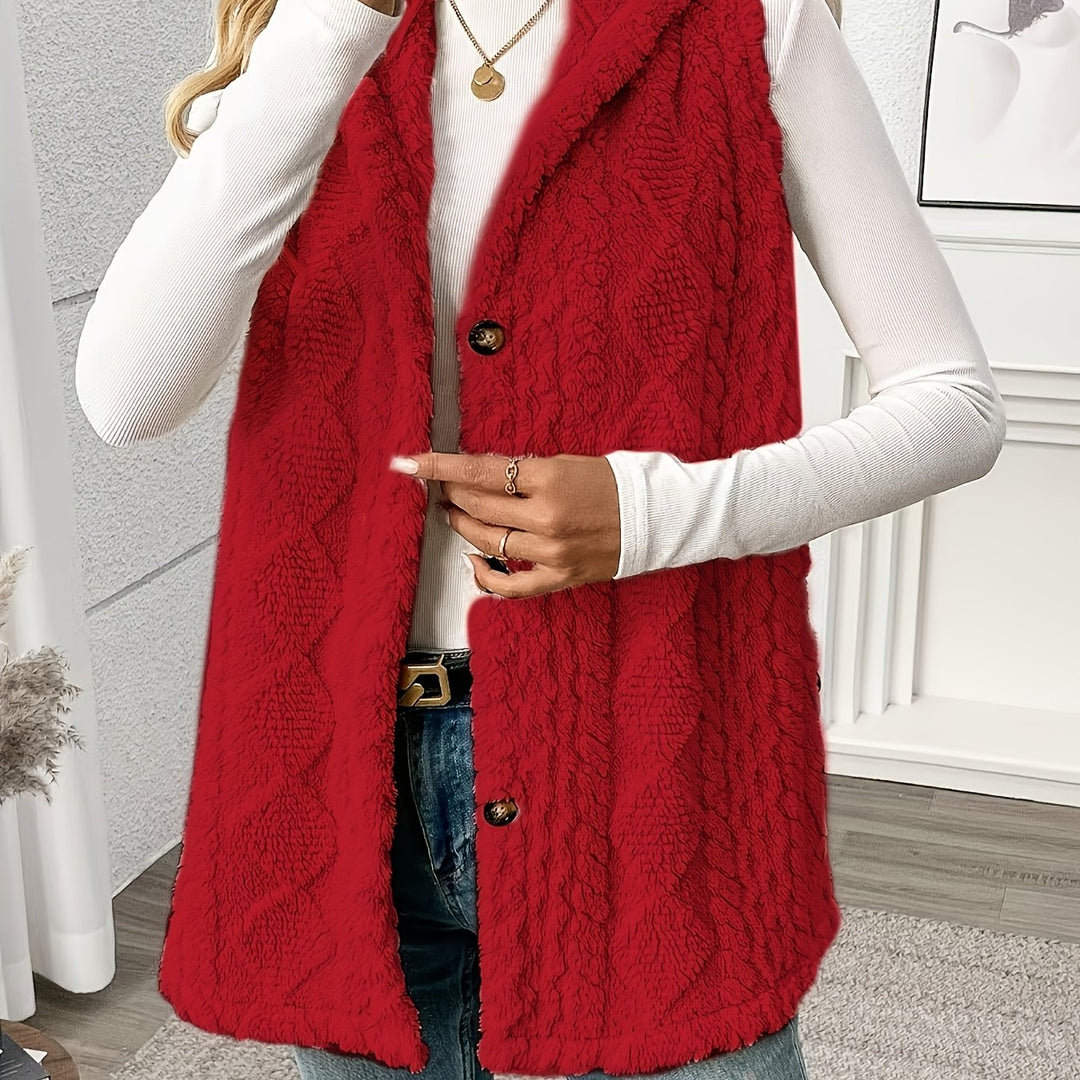 Lorna | Gezellige Hooded Mouwloze Vest