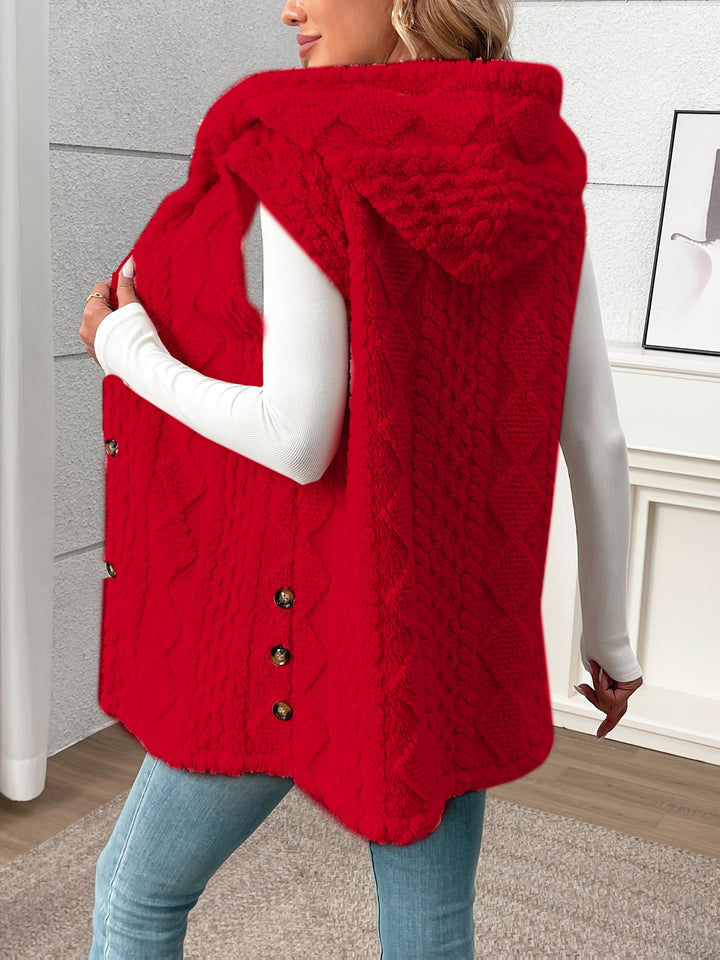 Lorna | Gezellige Hooded Mouwloze Vest