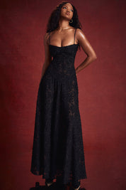 Charline | Geborduurde Elegante Maxi Jurk