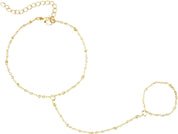 Quincy | Gouden Handketting en Armband in Éen