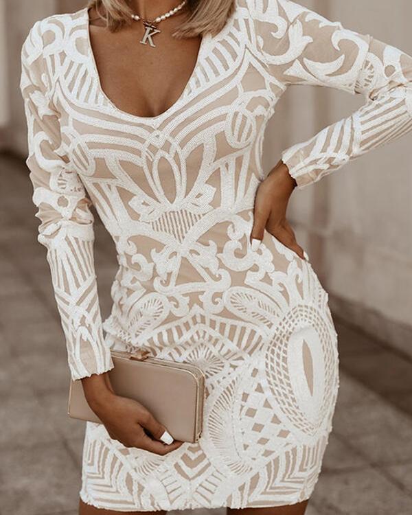 Yaya | Pefect Aansluitende Mini Dress met V-Hals