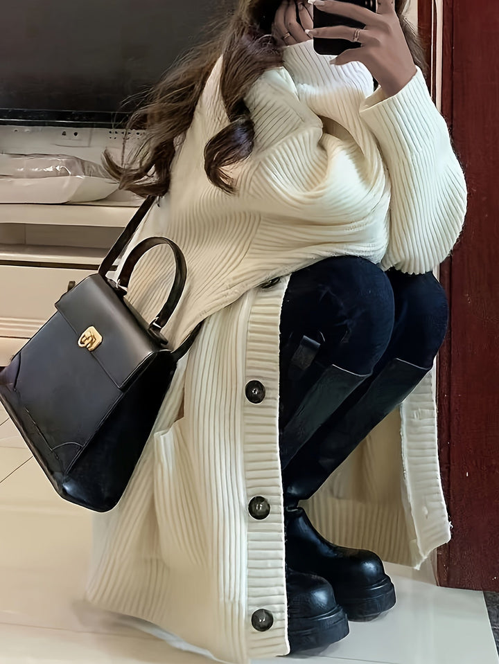 Maisie | Ontspannen Knopen-Voorkant Cardigan
