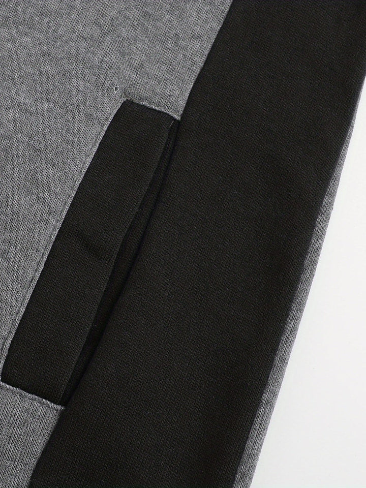 Bryce | Kleurblok Rits-Hoodie Jas