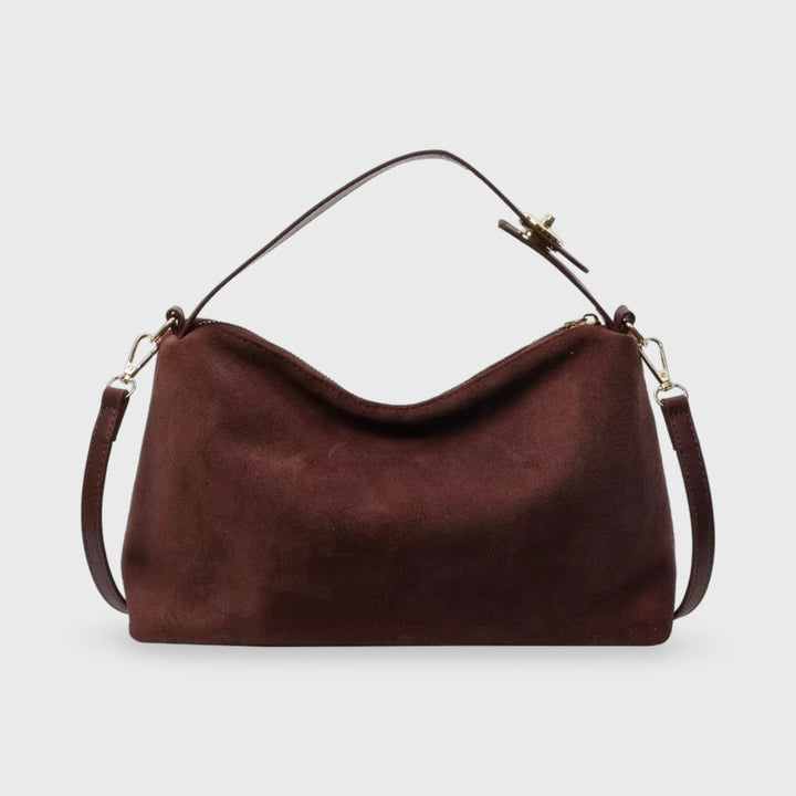 Nishella | Dames handtas with suède afwerking en schouderband