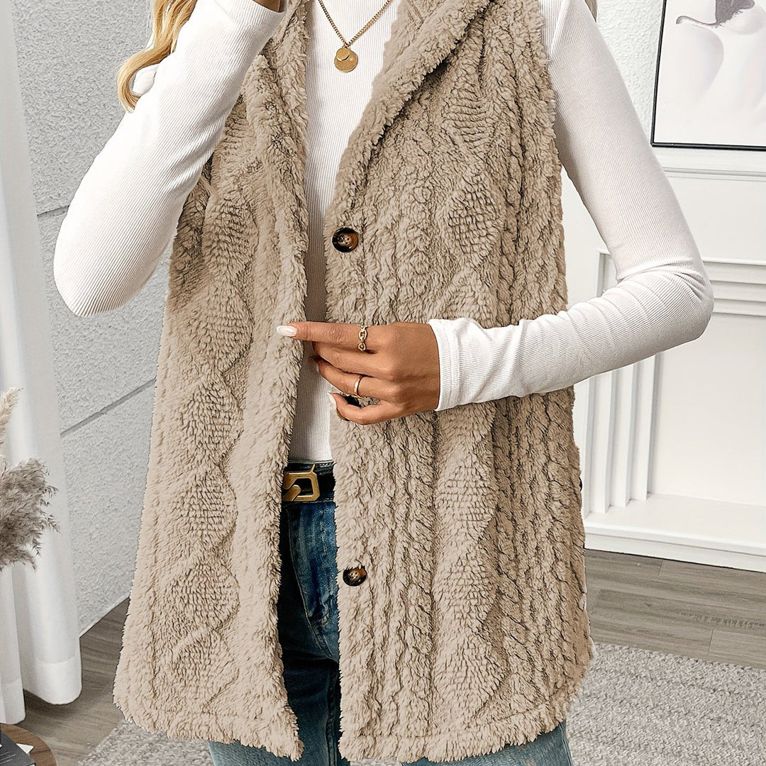 Lorna | Gezellige Hooded Mouwloze Vest