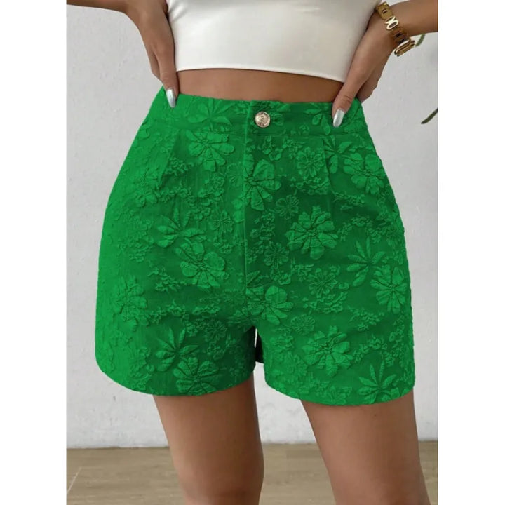 Jade | Damesshort met hoge taille en bloemenpatroon