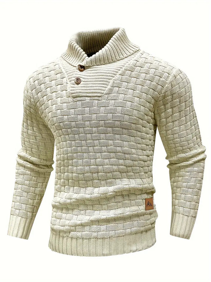 Heren Textured Half-Zip Breisweater