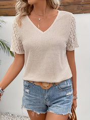 Hannah | Elegant T-Shirt voor Dames - V-hals, Ademend en Veelzijdig