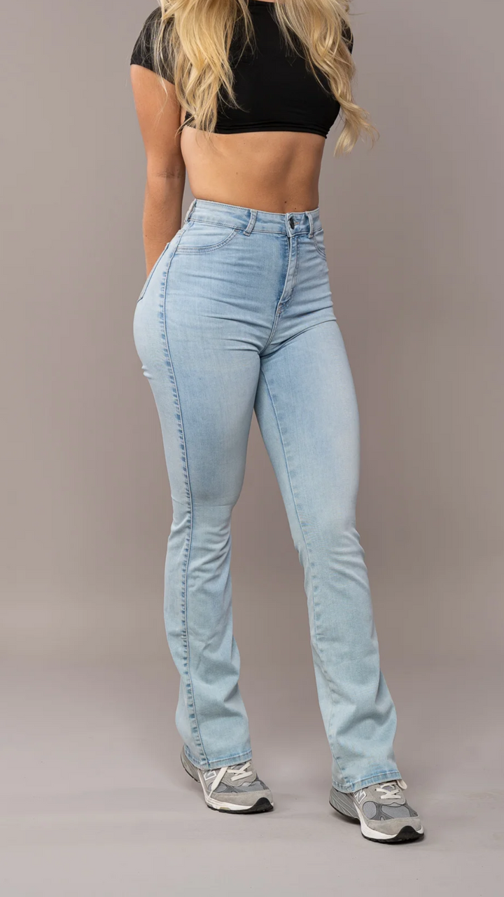 Milan | Dames broek hoge taille wijde pijpen