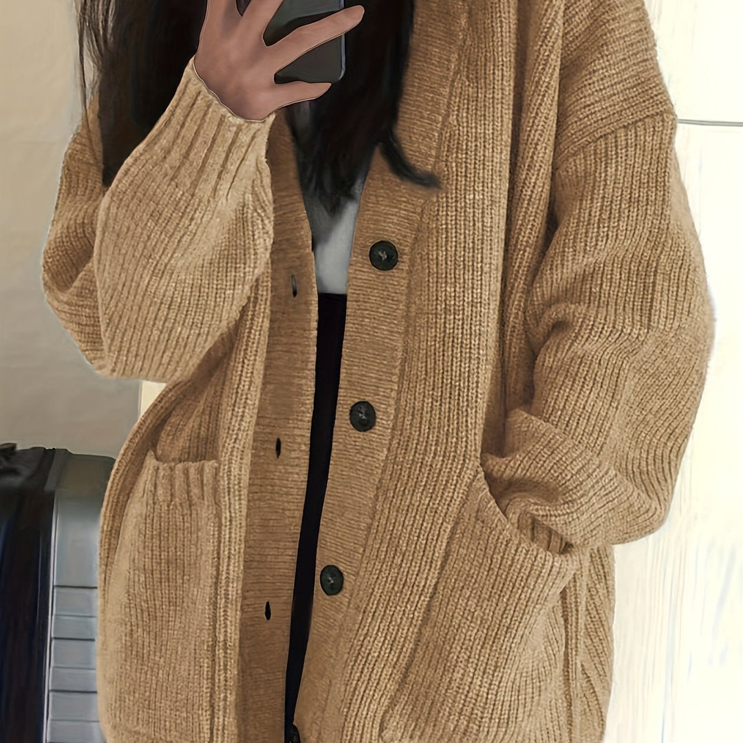 Maisie | Ontspannen Knopen-Voorkant Cardigan