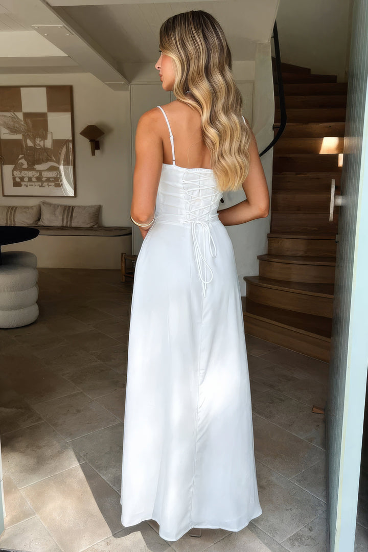 Brinley | Dames jurk maxi met bandjes split