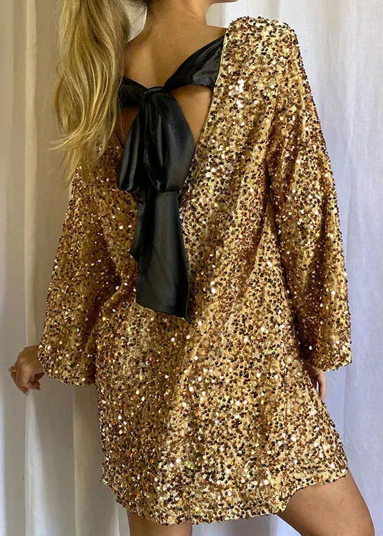 Elmy | Stralende Glam Glitter Cocktail Jurk