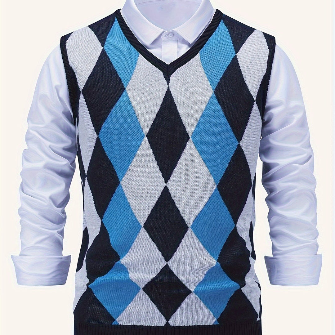 Chandler | Klassieke Argyle Sweater Vest