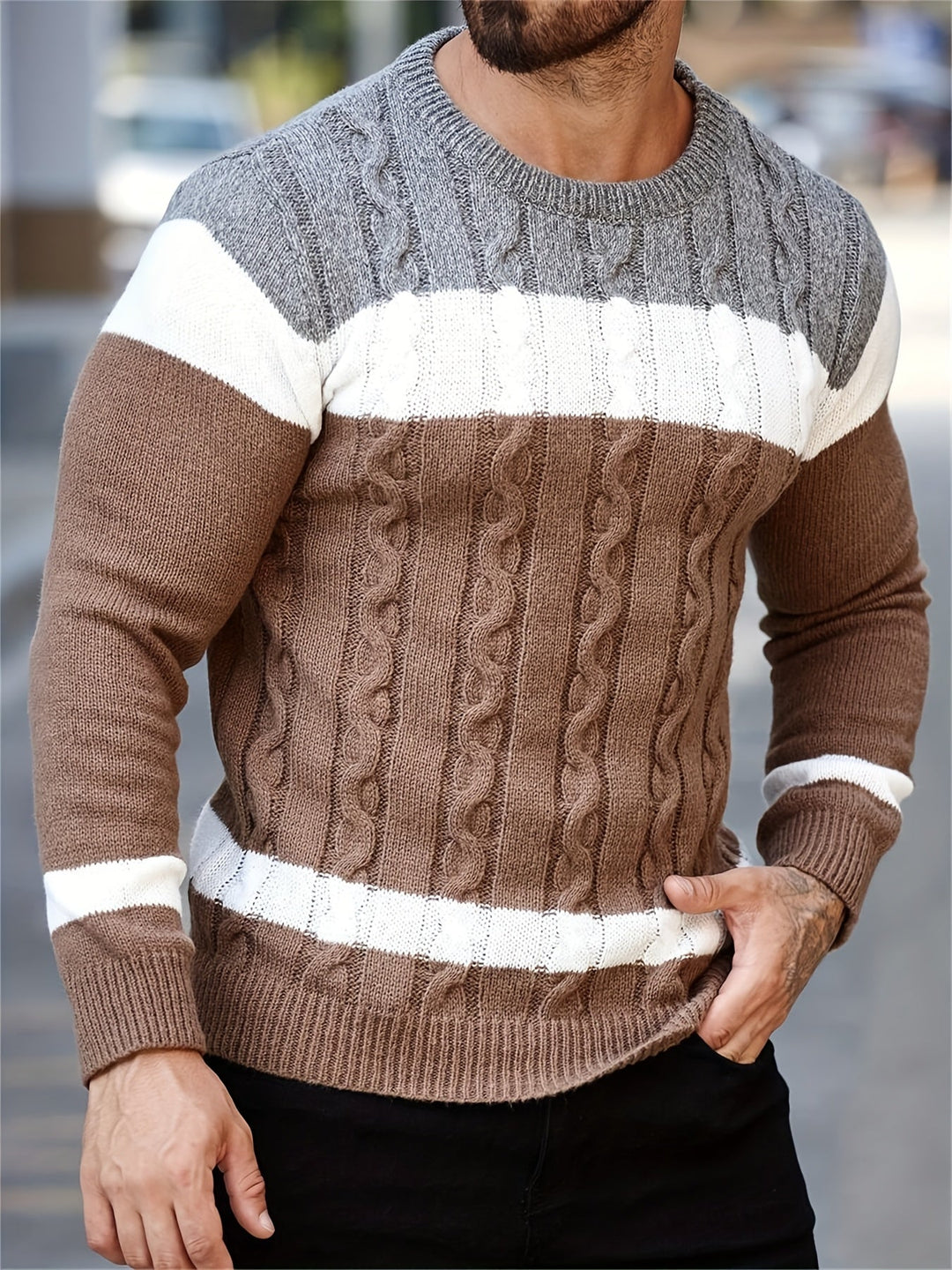 Ethan | Geblokte Breisweater