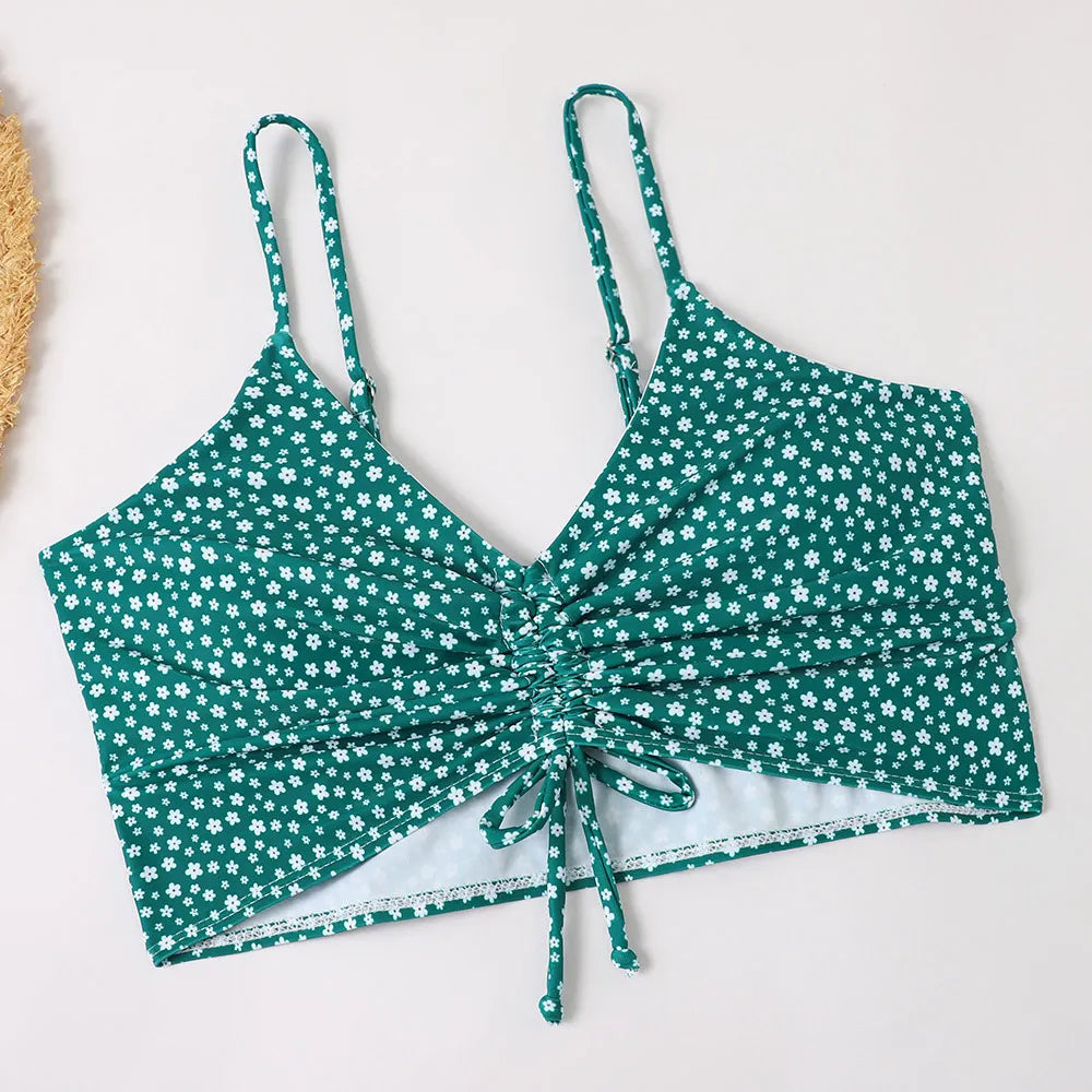 Kira | Dames bikini met hoge taille en print