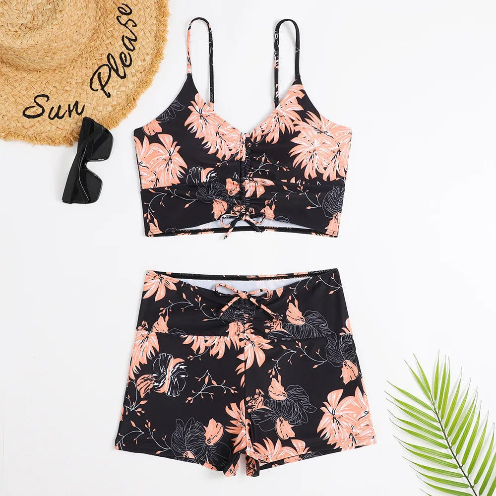 Kira | Dames bikini met hoge taille en print
