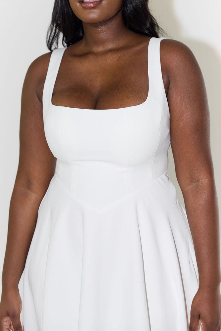 Kamiyah | Dames jurk midi vierkante hals