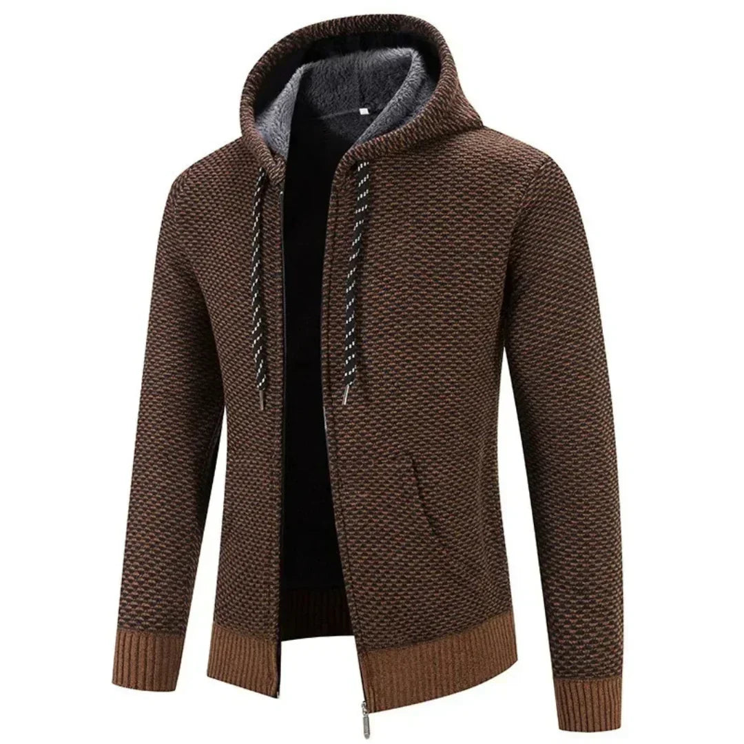 Heren Hoodie Casual Zip-Up Brei Cardigan