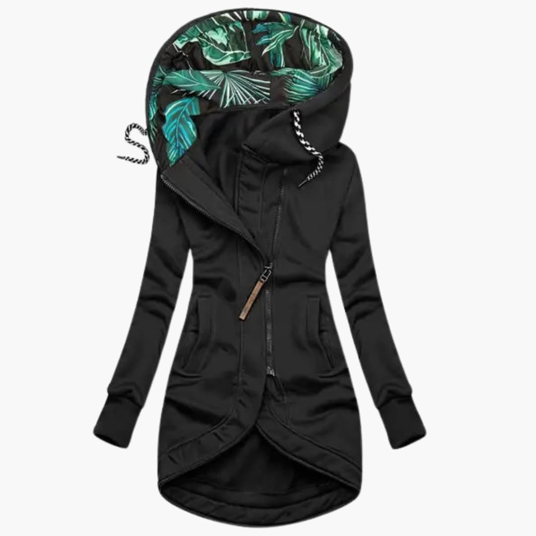 Dames Asymmetrische Rits Hoodie Jast
