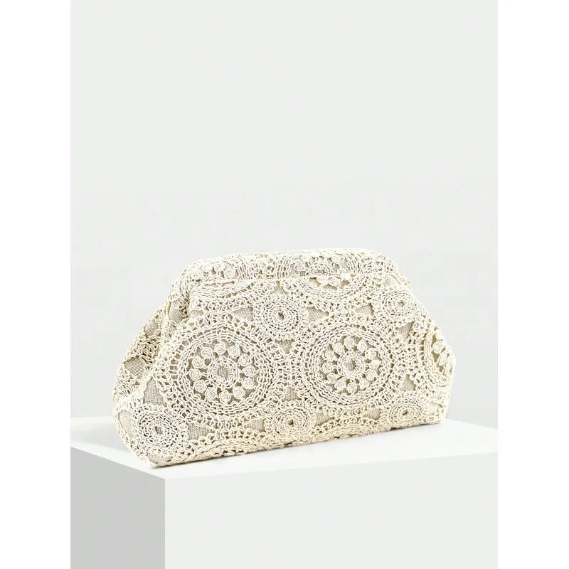 Crochet | Dames Clutch Tas met Crochet en Kant