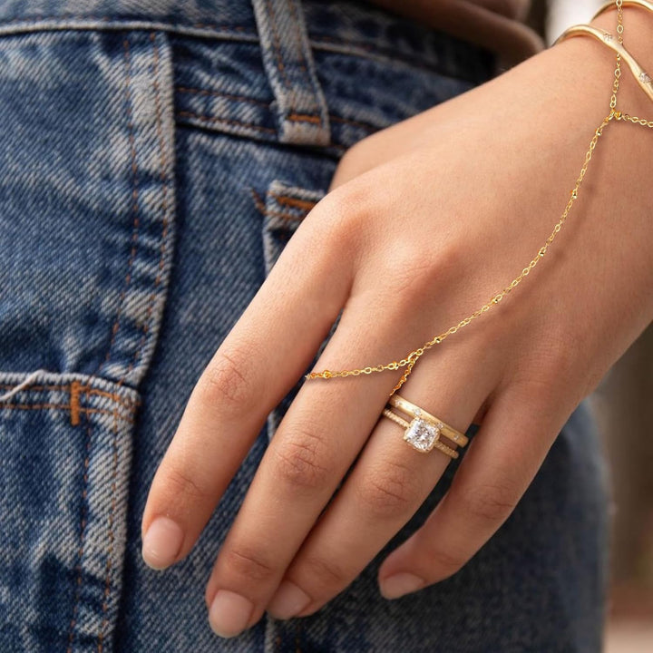 Esme | Dames handketting met ringverbinding schakelstructuur